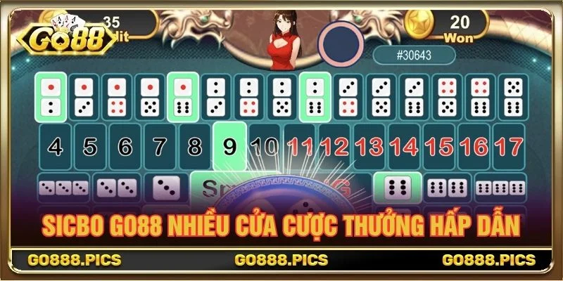 Sicbo Go88 nhiều cửa cược thưởng hấp dẫn