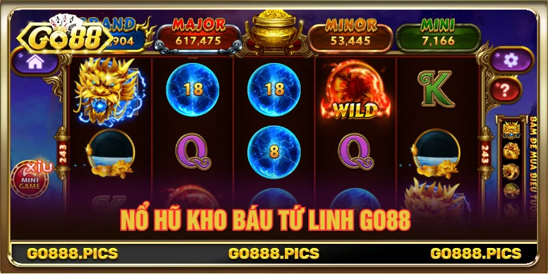 Nổ hũ GO88 kho báu tứ linh có đồ hoạ sống động