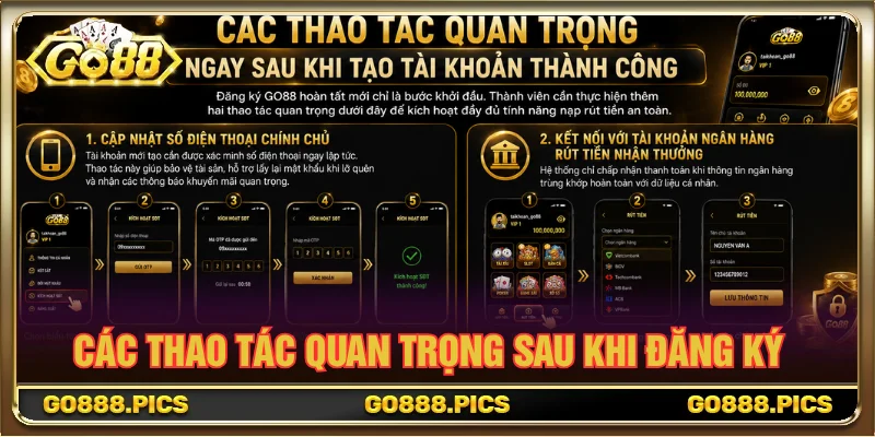 Sau khi đăng ký GO88 người chơi cần xác thực số điện thoại