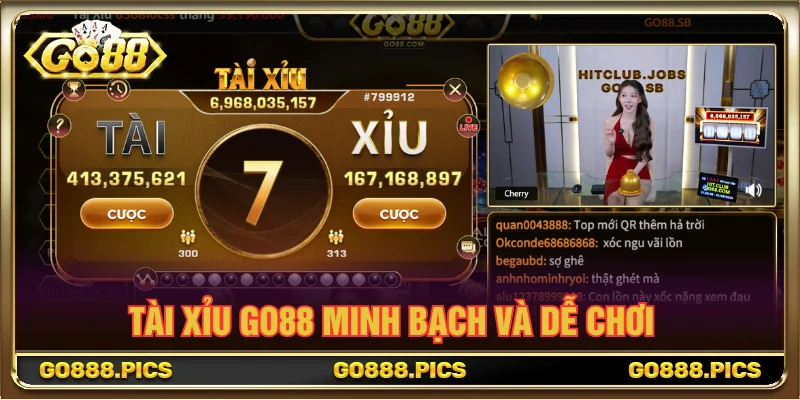 Tham gia đặt cược tài xỉu GO88 live chân thực minh bạch